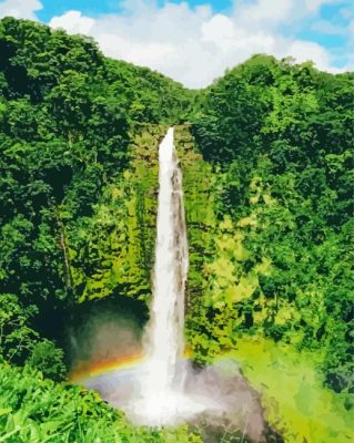 Akaka Falls Big Island Hawaii Paint By Numbers