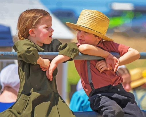 Amish Children Paint By Numbers