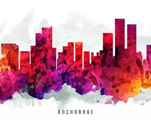 Anchorage Colorful Poster Art Paint By Numbers