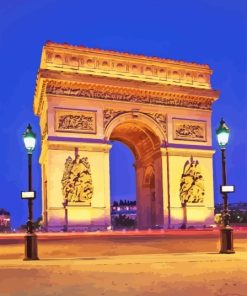 Arc De Triomphe Paris France Paint By Numbers