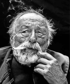 Black And White Jim Harrison Paint By Numbers