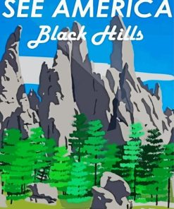 Black Hills Poster Paint By Numbers