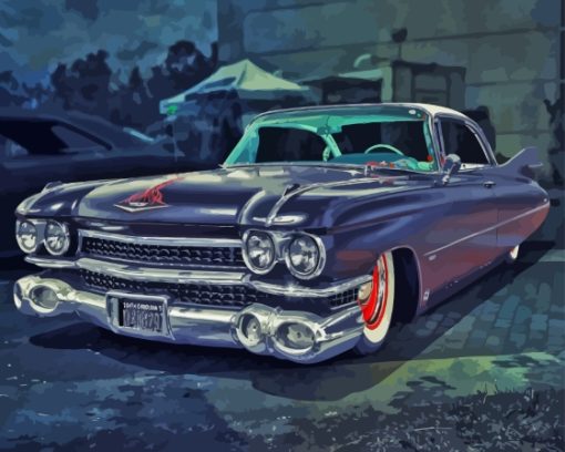 Cadillac 1959 Car Art Paint By Numbers