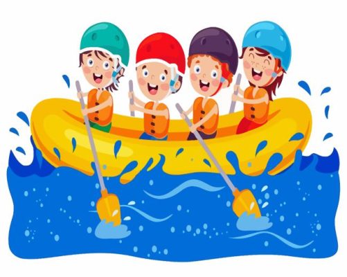 Children Rafting Paint By Numbers