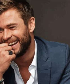 Chris Hemsworth Laughing Paint By Numbers