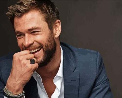 Chris Hemsworth Laughing Paint By Numbers