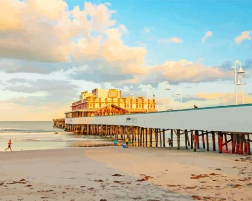 Daytona Beach Pier Florida Paint By Numbers