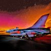 F 16 Fighting Falcon Northern Lights Paint By Numbers