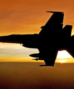 Fa 18 Hornet Aircraft Silhouette Paint By Numbers