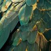 Green Gold Feathers Paint By Numbers