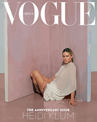 Heidi Klum Vogue Photoshoot Paint By Numbers