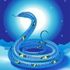 Illustration Blue Snake Paint By Numbers