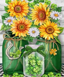 Irish Mason Jars St Paint By Numbers