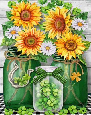 Irish Mason Jars St Paint By Numbers