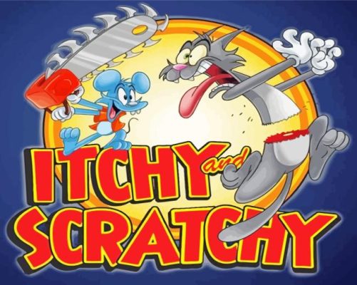 Itchy And Scratchy Animated Show Paint By Numbers