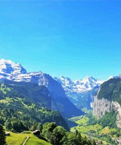 Lauterbrunen Swiss Alps Paint By Numbers