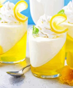 Lemon Mousse Jello Cups Paint By Numbers