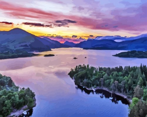 Loch Lomond Sunset Paint By Numbers