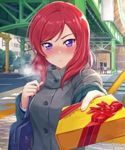 Maki Nishikino Giving A Gift Paint By Numbers