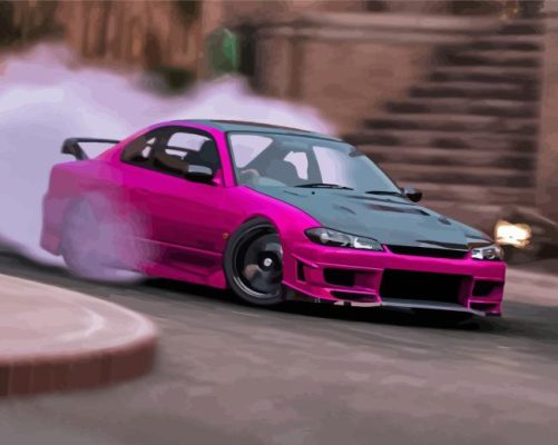 Nissan S15 Pink Car Paint By Numbers