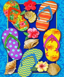 Paradise Flip Flops Paint By Numbers