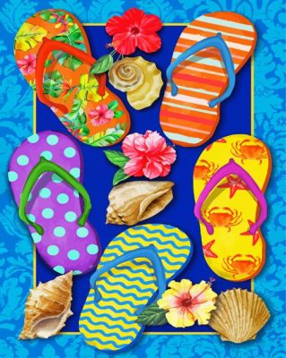 Paradise Flip Flops Paint By Numbers