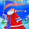 Patriotic Santa Christmas Paint By Numbers