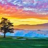 Pebble Beach Golf Sunset Paint By Numbers