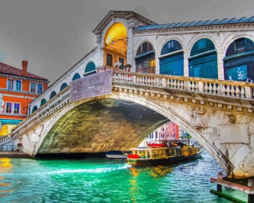 Rialto Bridge Venice Italy Paint By Numbers