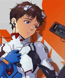 Shinji Ikari Evangelion Paint By Numbers