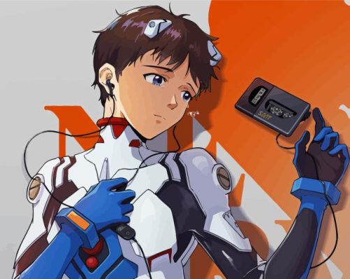 Shinji Ikari Evangelion Paint By Numbers