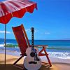 Beach Chair And Guitar Paint By Numbers