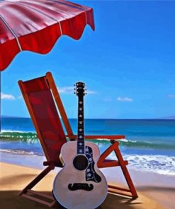 Beach Chair And Guitar Paint By Numbers