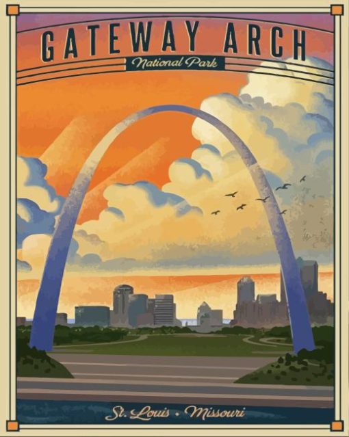 The Gateway Arch National Park Paint By Numbers