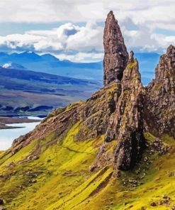 The Old Man Of Storr Hill In Scotland Paint By Numbers