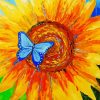 Abstract Sunflower Butterfly Paint By Numbers