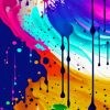 Abstract Colorful Splatter Paint By Numbers