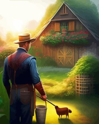 Aesthetic Farmer Gardener Paint By Numbers