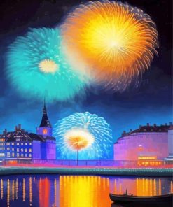 Aesthetic Fireworks Arts Paint By Numbers