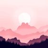 Aesthetic Pink Mountains Paint By Numbers