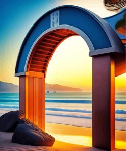 Aesthetic Arch To The Beach Paint By Numbers