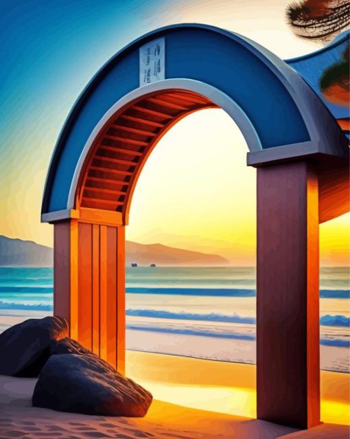 Aesthetic Arch To The Beach Paint By Numbers