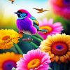 Aesthetic Birds And Flowers Paint By Numbers