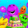 Barney The Dinosaur Birthday Paint By Numbers