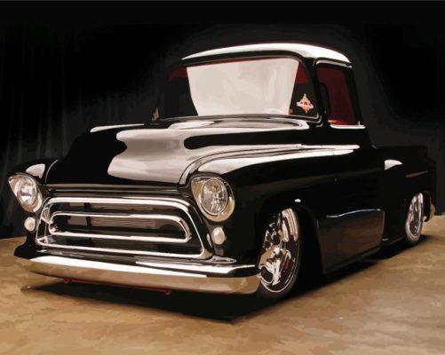 Black Camionnette Chevrolet Paint By Numbers