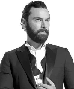 Black And White Aidan Turner Paint By Numbers