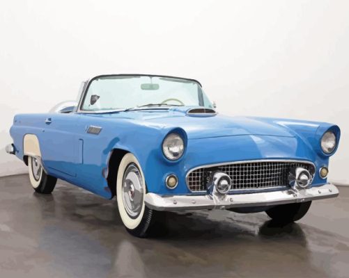 Blue 1956 Thunderbird Car Paint By Numbers