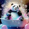 Bubble Bath Panda Paint By Numbers