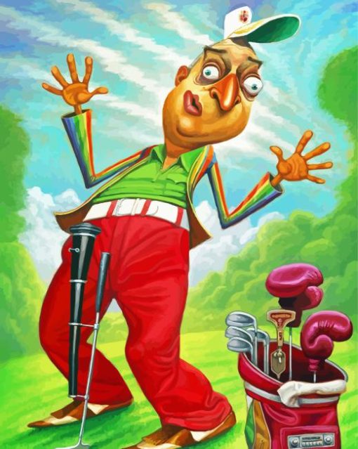 Caricature Of Rodney Dangerfield Paint By Numbers