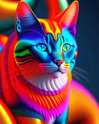 Epic Colorful Cat Paint By Numbers